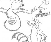 Coloriage Scrat et Scratina