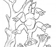 Coloriage et dessins gratuit Sid suspendu à un arbre à imprimer