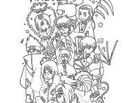 Coloriage Affiche Akatsuki chibi