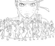 Coloriage Affiche Naruto et l'akatsuki