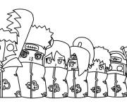 Coloriage Akatsuki chibi pour enfants