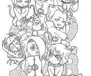 Coloriage Akatsuki chibi rigolo