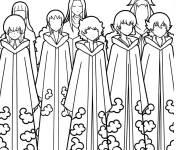 Coloriage Akatsuki debout