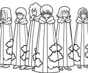 Coloriage Akatsuki en cape &agrave; impri