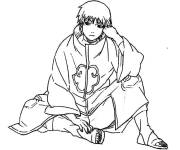 Coloriage Akatsuki en noir et blanc
