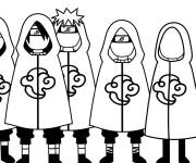 Coloriage Akatsuki en portrait