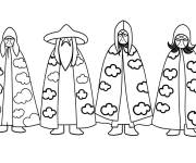 Coloriage Akatsuki en robes
