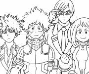Coloriage Amis de Midoriya Akatsuki