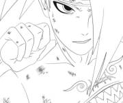 Coloriage Deidara apr&egrave;s le combat