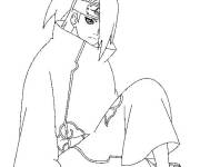 Coloriage et dessins gratuit Deidara assis à imprimer