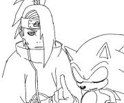 Coloriage Deidara avec Sonic