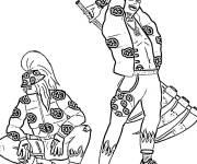 Coloriage Deidara et Hidan de Akatsuki
