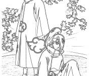 Coloriage Deidara et Itachi en plein air