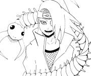 Coloriage Deidara et le mille-pattes d&rsquo;argile