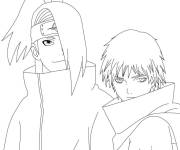 Coloriage Deidara et Sasori de Akatsuki