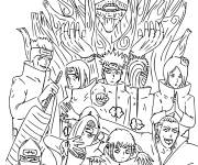 Coloriage Feuille Akatsuki