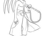 Coloriage Hidan avec son arme