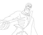 Coloriage Hidan avec son &eacute;p&eacute;e au combat