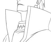 Coloriage Hidan de Akatskuki regardant en haut