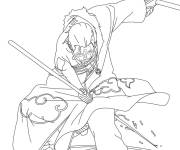 Coloriage Hidan en attaquant