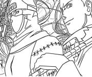 Coloriage Hidan et Kakuzu de l'organisation Akatsuki