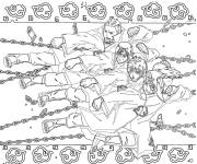 Coloriage Hidan, Itachi, Sasori, Deidara de Akatsuki