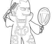 Coloriage Hidan se peigner les cheveux