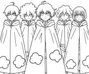Coloriage Illustration Akatsuki en capes