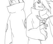 Coloriage Illustration Itachi et Deidara