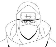 Coloriage Kakuzu de Akatsuki en noir et blanc