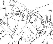Coloriage Kakuzu et Hidan manga akatsuki