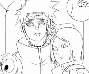Coloriage Konan et Pain de akatsuki