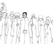 Coloriage Les Akatsuki se rassemblent