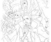 Coloriage Les membres du clan akatsuki