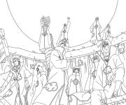 Coloriage Les vilains de AKATSUKI