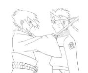 Coloriage naruto et sasuke Akatsuki