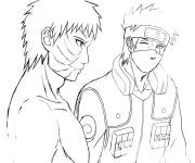 Coloriage Obito et Kakashi