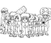 Coloriage Organisation Akatsuki chibi