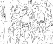 Coloriage Organisation Akatsuki pour impression
