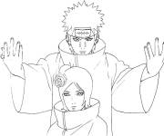 Coloriage Pain et Konan de Akatsuki