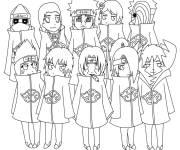 Coloriage Personnages Akatsuki kawaii