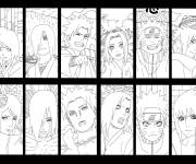 Coloriage Personnages Akatsuki style manga jpg