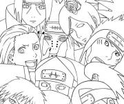 Coloriage Personnages anti-h&eacute;ros Akatsuki