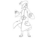 Coloriage Portrait de Deidara