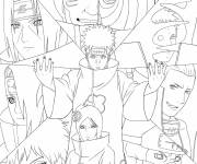 Coloriage Poster des Membres de l'Akatsuki