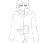 Coloriage Sasuke de Akatsuki