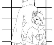 Coloriage Sc&egrave;ne Akatsuki imprimable