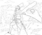 Coloriage Sc&egrave;ne de Kakuzu dans la montagne
