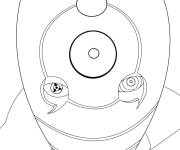 Coloriage et dessins gratuit T&ecirc;te Akatsuki à imprimer