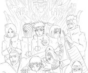 Coloriage Tous les membres de Akatsuki